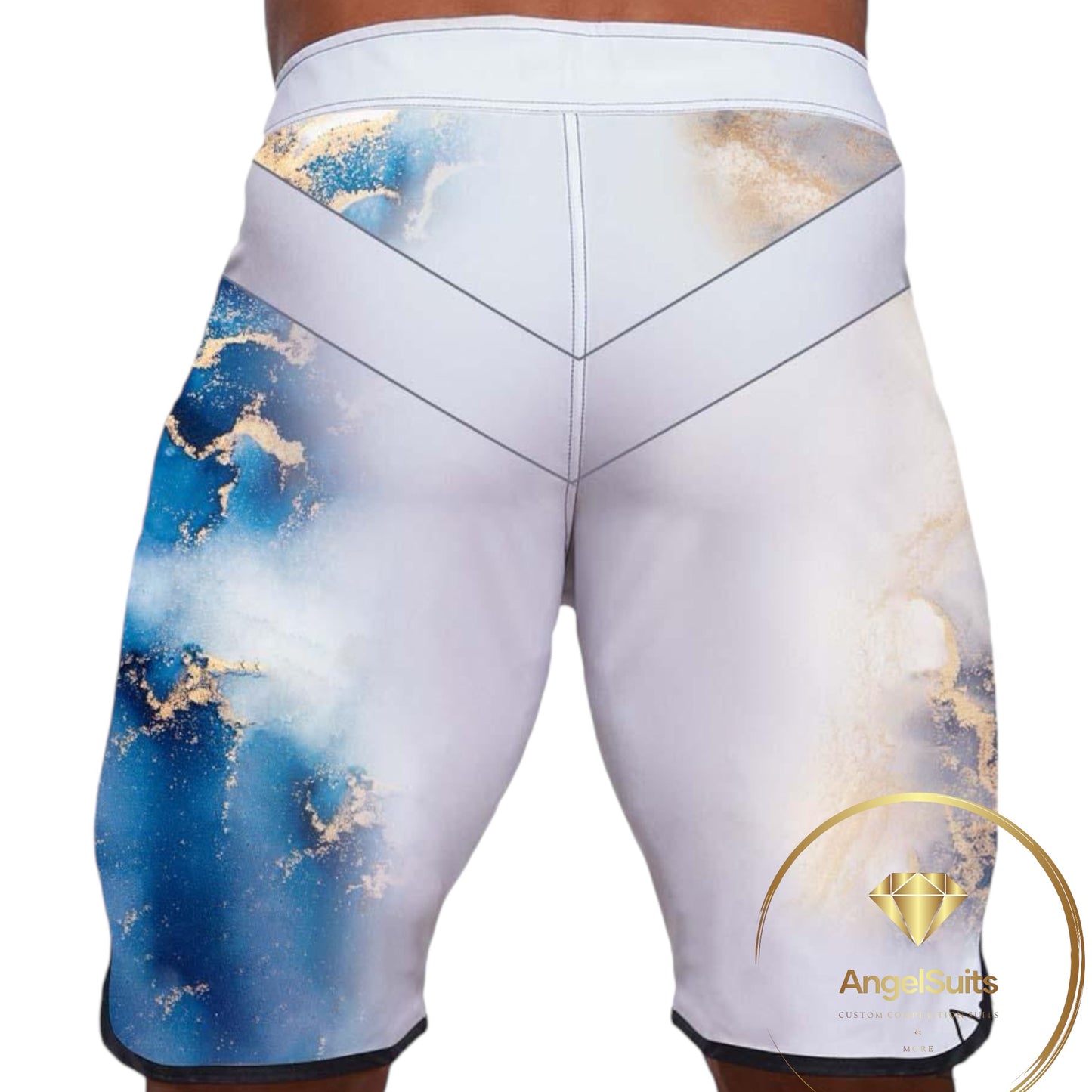 MAN PHYSIQUE SHORT BLUE MARBLE 19 POLLICI