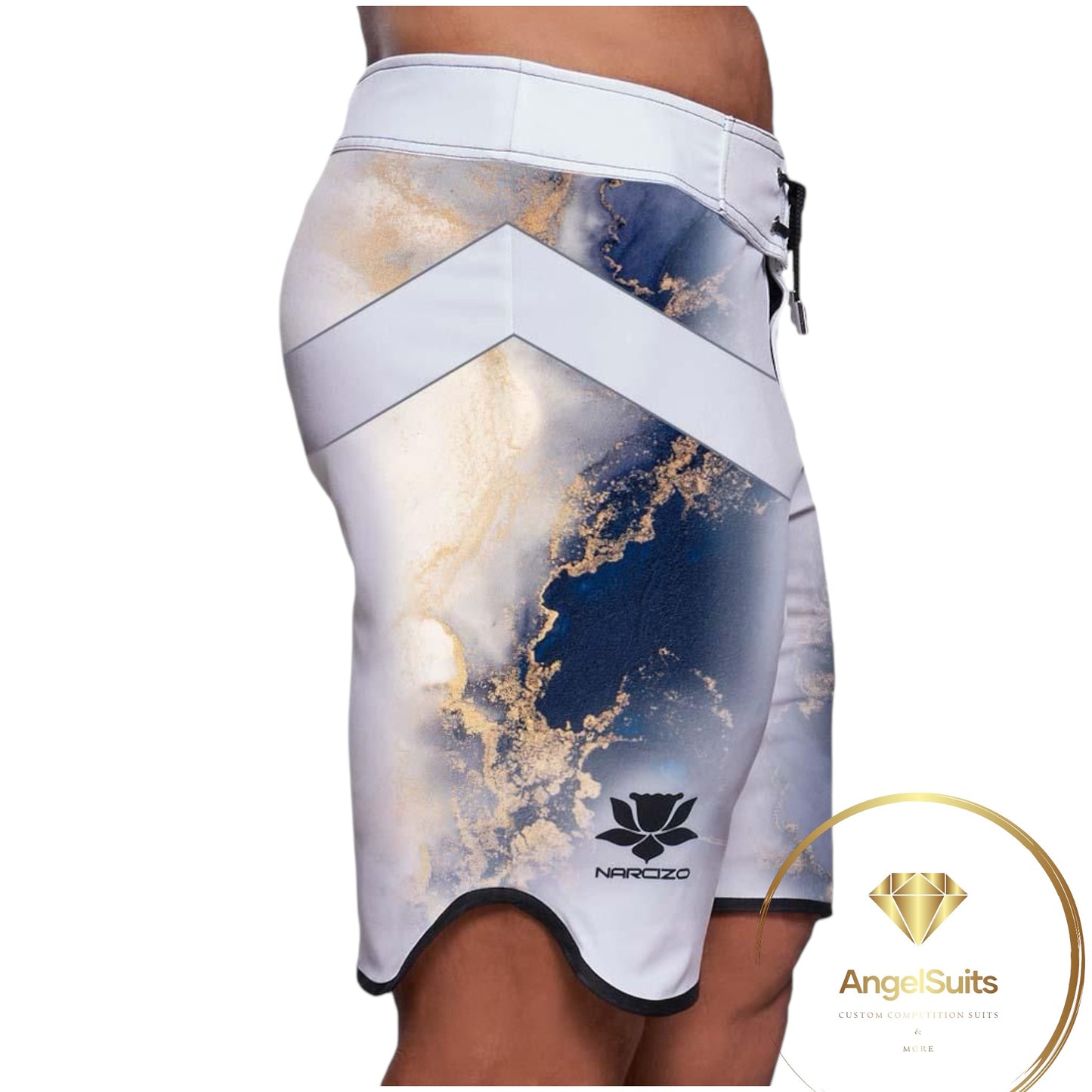 MAN PHYSIQUE SHORT BLUE MARBLE 19 INCHES