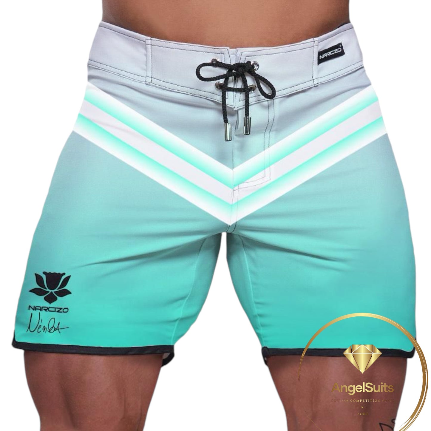 MAN PHYSIQUE SHORT TURQUOISE BLUE EVOLVE 17 POLLICI