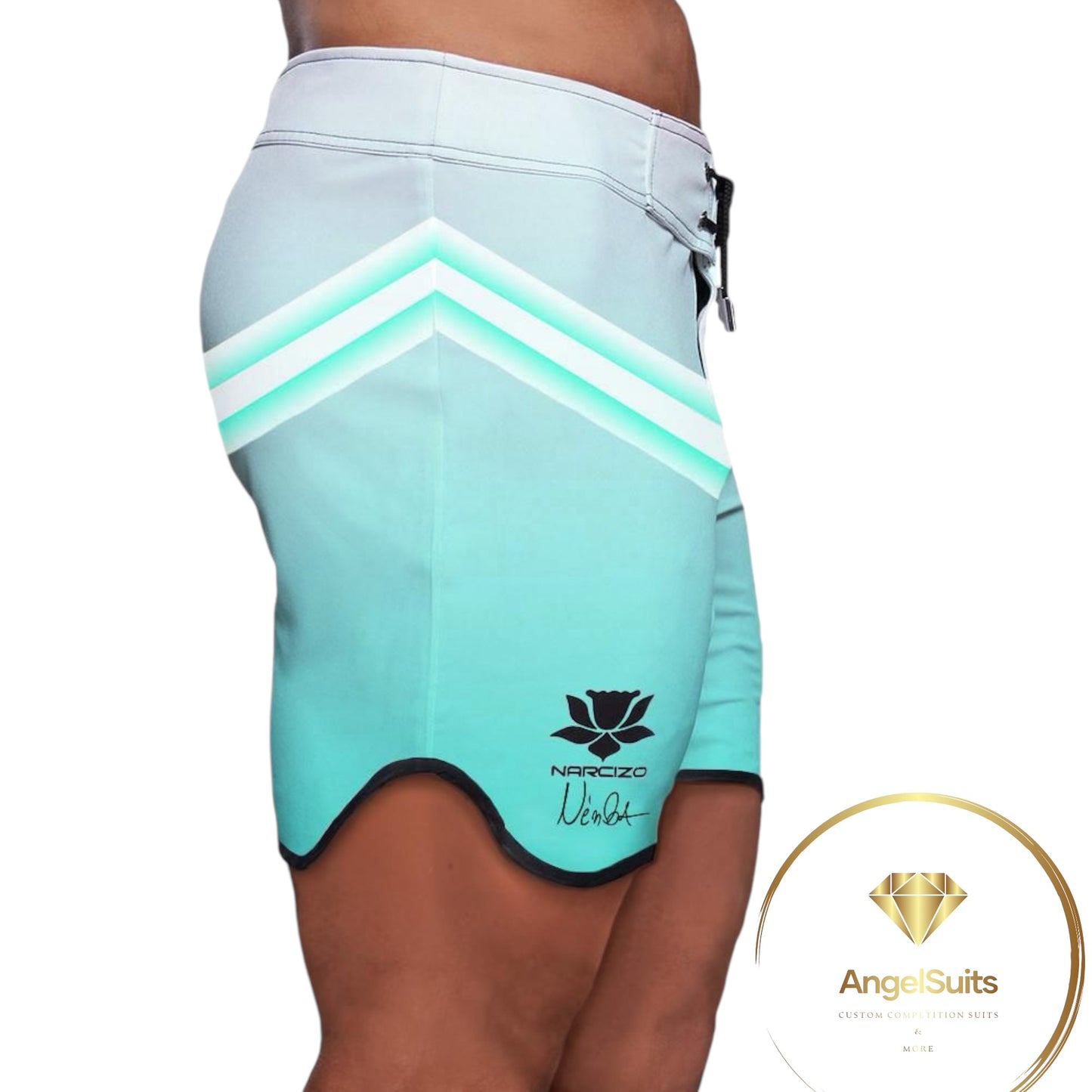 MAN PHYSIQUE SHORT TURQUOISE BLUE EVOLVE 17 POLLICI